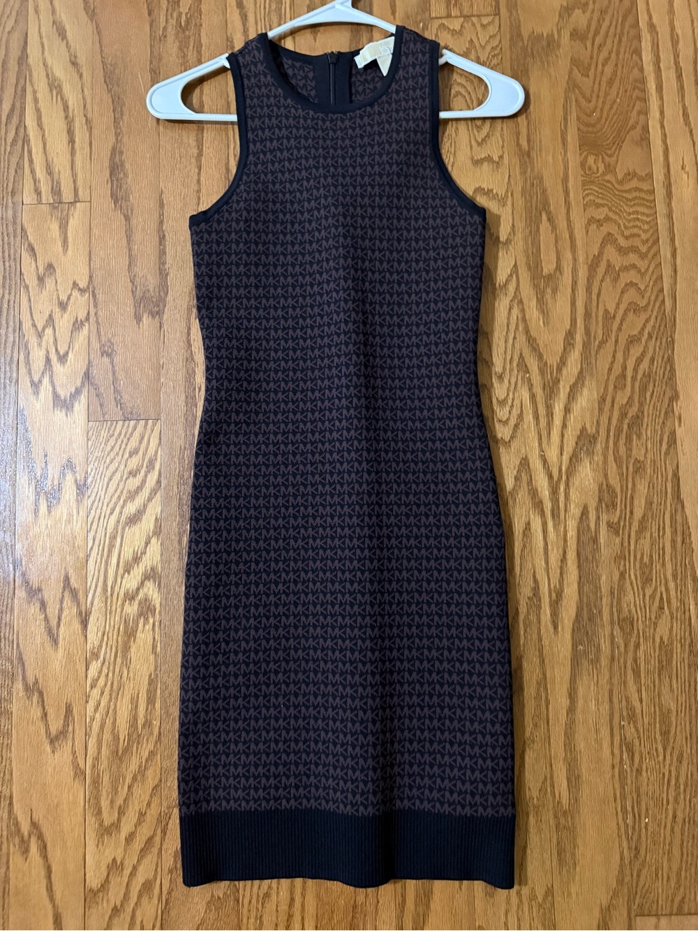 Michael Kors Sleeveless Logo Sheath Dress in Brown and Black NWOT